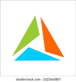 triangle logo abstract colorfull