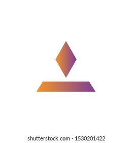 triangle logo abstract concept business finance