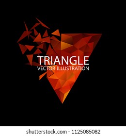 Triangle Logo. Abstract Explosion. Geometric Background. Vector Illustration