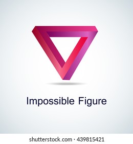 Triangle Logo Abstract Infinite impossible loop vector design template. Corporate icon logotype. Creative Square infinity lineart concept. Logic Puzzle. Infinite Triangular ring
