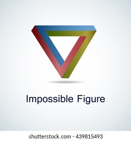 Triangle Logo Abstract Infinite impossible loop vector design template. Corporate icon logotype. Creative Square infinity lineart concept. Logic Puzzle. Infinite Triangular ring

