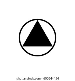 Triangle Logo Abstract Infinite impossible loop vector design template. Corporate icon logotype. Logic Puzzle. Infinite Triangular ring