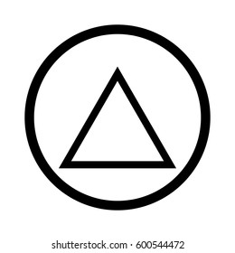 Triangle Logo Abstract Infinite impossible loop vector design template. Corporate icon logotype. Logic Puzzle. Infinite Triangular ring