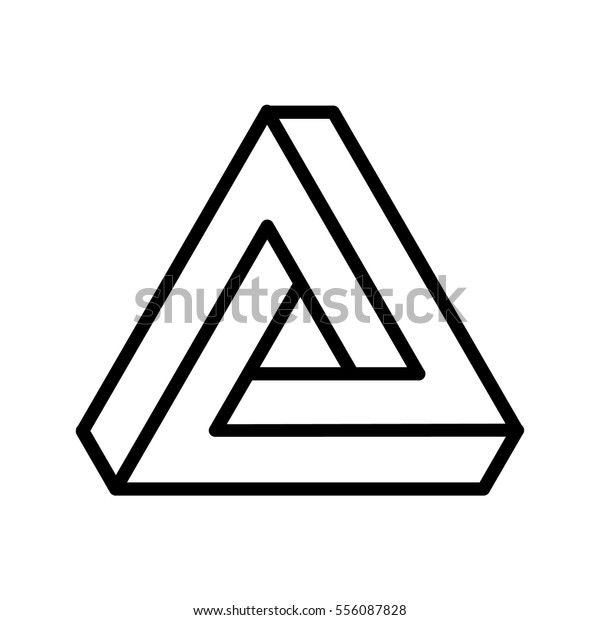 三角形のロゴ抽象的な無限ループベクター画像デザインテンプレート 企業のアイコンロゴタイプ 論理パズル 無限三角形リング のベクター画像素材 ロイヤリティフリー