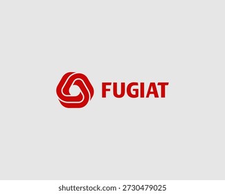 Triangle logo from abstract shapes. Vortex spinner sign. Creative tech science vector symbol.