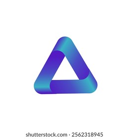 triangle logo with blue gradient