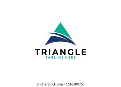 triangle logo business icon vector isolated