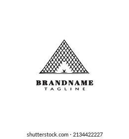 triangle logo cartoon design icon template black modern isolated vector illustration