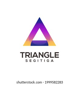 Triangle Logo Colorful Abstract Design Text Vector Design