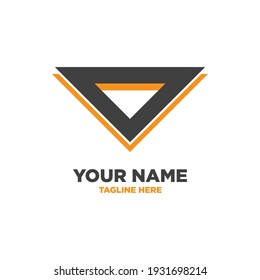 Logotipo del triángulo, logotipo de la empresa, dinámico, minimalista, plantilla de logotipo simple, letras alfabéticas, para empresas y particulares, promoción de empresas y publicidad