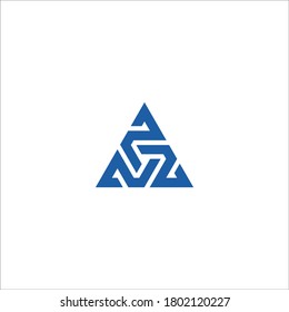 diseño de logotipo triangular abstracto moderno