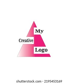 Diseño del logotipo del triángulo con colores