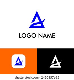 Triangle logo design A for company, brand, shop. etc.