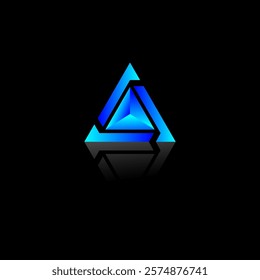 Triangle logo design for company and branding .