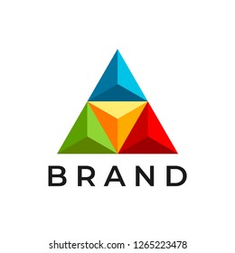 Triangle logo design concept. Universal triangle design.
