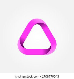 Triangle logo. Design geometric element. Corporate, technology, media style templates vector design. Stock - Vector illustration