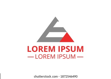 triangle logo design geometry line silhouette template in creative shape isolate vector illustration use for any modern business. technology icon application or website.