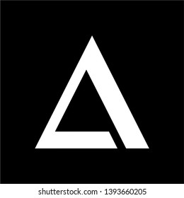 triangle logo design inspiration . triangle logo template . letter A logo design inspiration