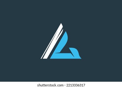 Triangle logo design letter A and G icon symbol business modern technology