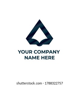 Triangle Logo Design. Dreieck Luxus-Logo mit blauer Farbe. innovatives und einfaches Logo-Design.