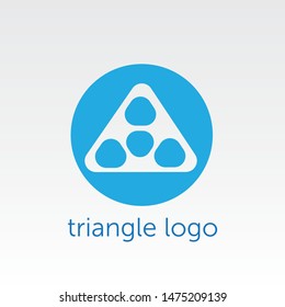 triangle logo design on the white background
