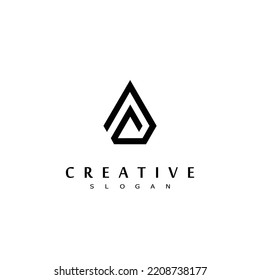 Icono de diseño de logotipo triangular