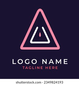 Plantilla de diseño de logotipos triangulares.Diseño de vectores de prisma con logotipo triangular