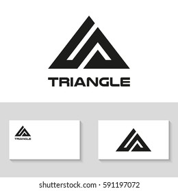 Triangle logo design. Vector