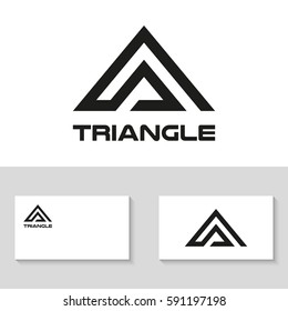 Triangle logo design. Vector