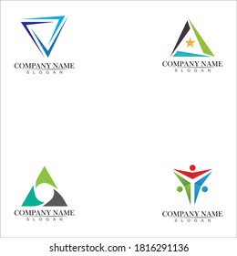 triangle logo design vector icon