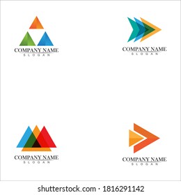 triangle logo design vector icon