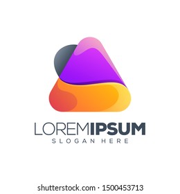 triangle logo design vector illustration