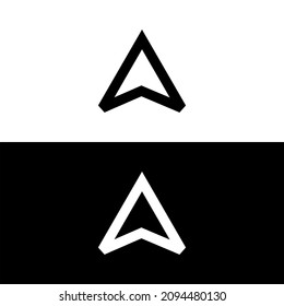 triangle logo design vector pointer