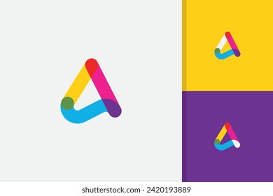 triangle logo design vector template