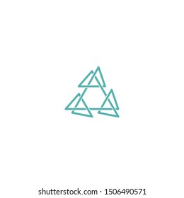 Triangle logo design vector unique, modern