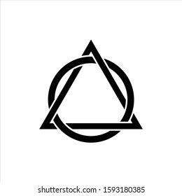 Triangle logo design Vector in white background
