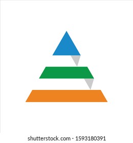 Triangle logo design Vector in white background
