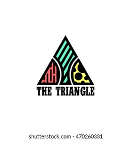 Triangle logo. Digital Mountain logo. Progress and Movement logo.