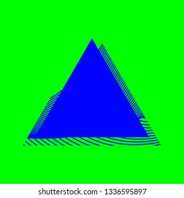 triangle logo in editable blue and green colors vector