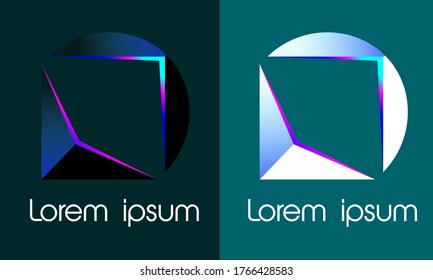 triangle logo with a half circle is suitable for companies