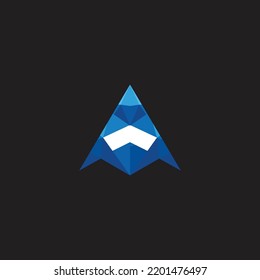 icono del logotipo del triángulo Ilustración biotecnológica de AI