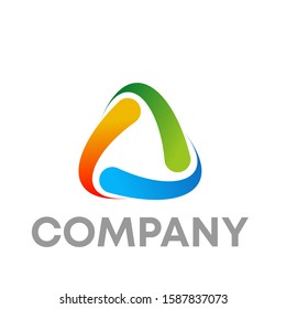 triangle logo icon design template sign