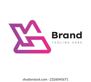 Elementos de plantilla de diseño de iconos de logotipo triangular. Usable para marca, logotipos de negocios y tecnología.


