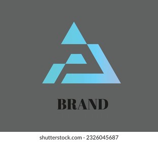 Elementos de plantilla de diseño de iconos de logotipo triangular. Usable para marca, logotipos de negocios y tecnología.

