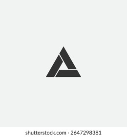Triangle logo icon flat vector design