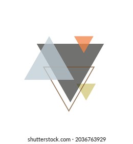 Abstrakter Skandinavischer nordidischer Dreieck-geometrischer Entwurf für Innenausdruckposter