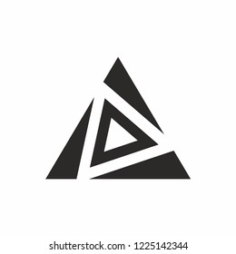 Triangle logo icon vector. Great for finance, marketing company. App icon