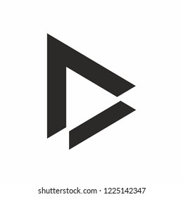 Triangle logo icon vector. Great for finance, marketing company. App icon