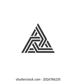 Triangle logo icon. Vector symbol.