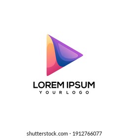 triangle Logo Illustrator Colorful Vector Design Termplate